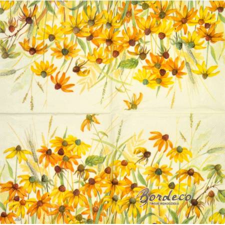 Serwetka decoupage firmy IHR rudbekia 33x33cm